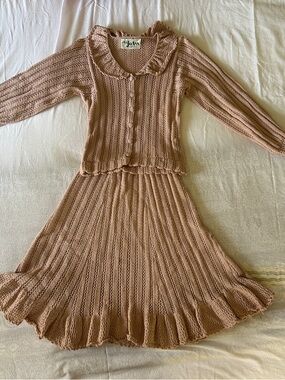 Lovely vintage Miss Jo Ann of California skirt and sweater set